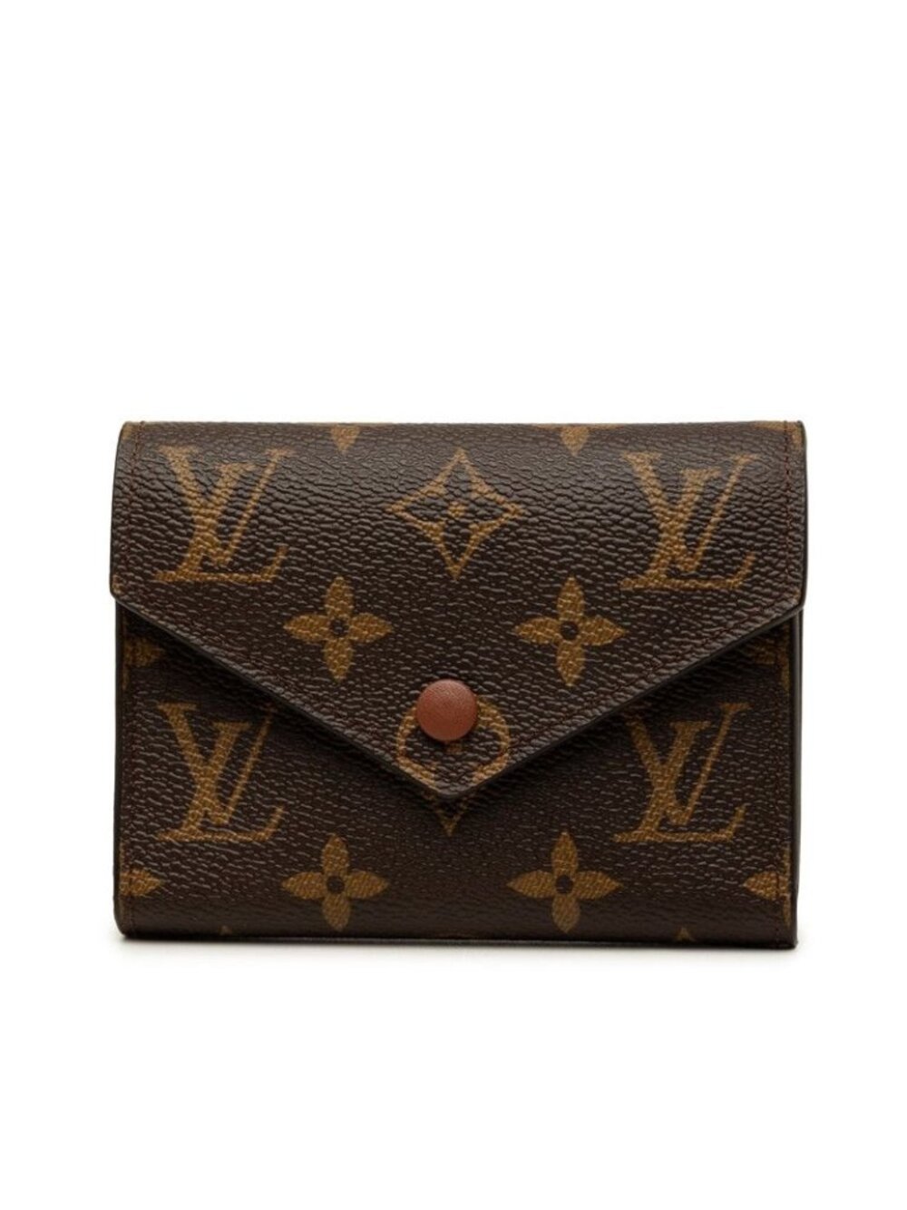 Louis Vuitton Monogram Portefeuille Victorine Trifold Wallet Brown Leather